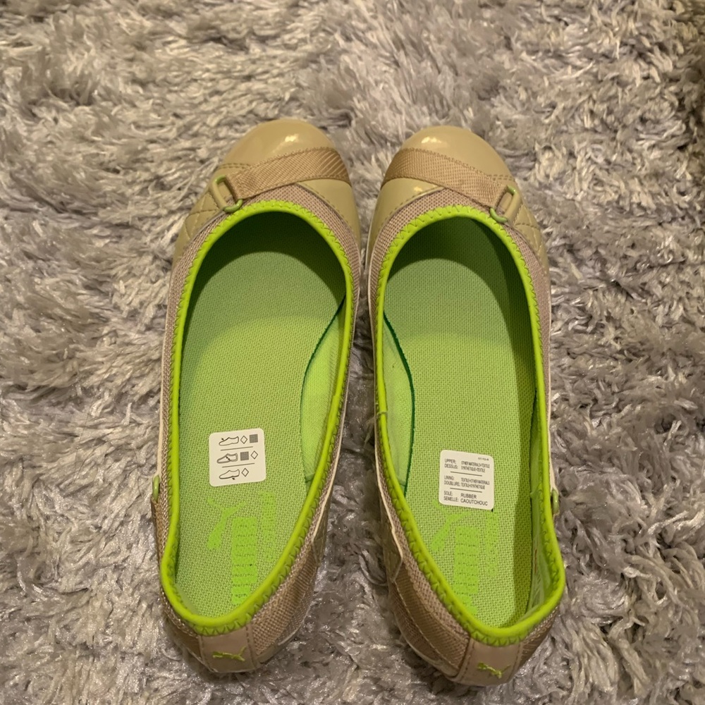 Puma Bixley patent mesh flat